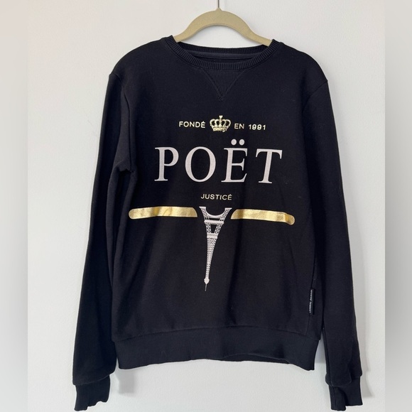 Criminal Damage Tops - Criminal Damage Paris Logo Crew Sweater